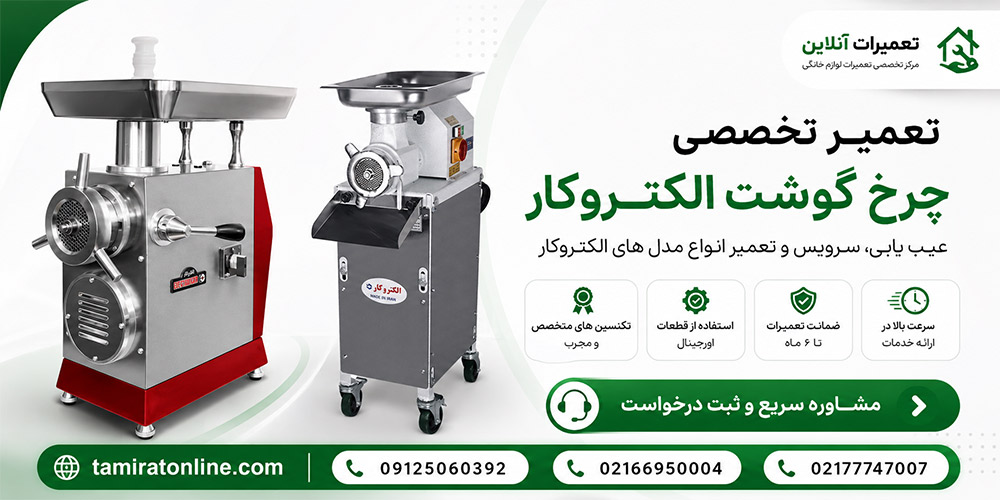 مشکلات چرخ گوشت الکتروکار و راه حل آن